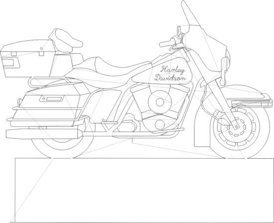 Harleydavidson Profile DXF File