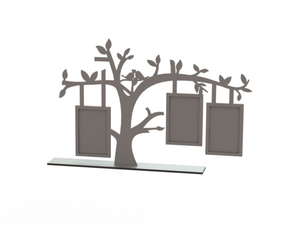 Tree Frame Laser Cut Free Vector