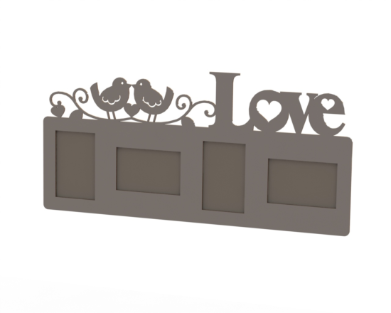 Love Frame Laser Cut Free Vector