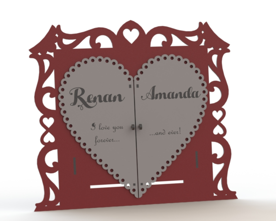 Couple Photo Frame Laser Cut Free Vector