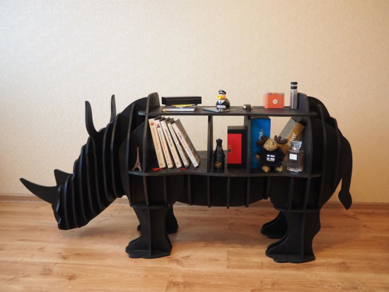 Rhinoceros Storage Shelf 8mm Free Vector