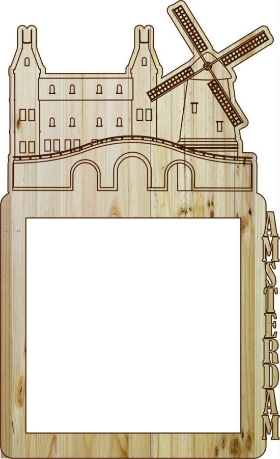 Laser Cut Photo Frame Amsterdam Free Vector