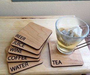 Laser Cut Coasters DXF File