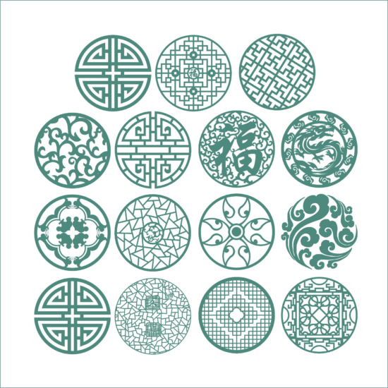 Round Ornaments Vectors Free Vector