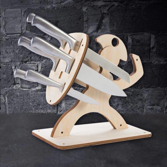 Spartan Knife Block Diy CNC Plans Free Vector