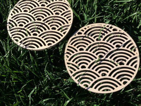 Wooden Trivet Seigaiha DXF File