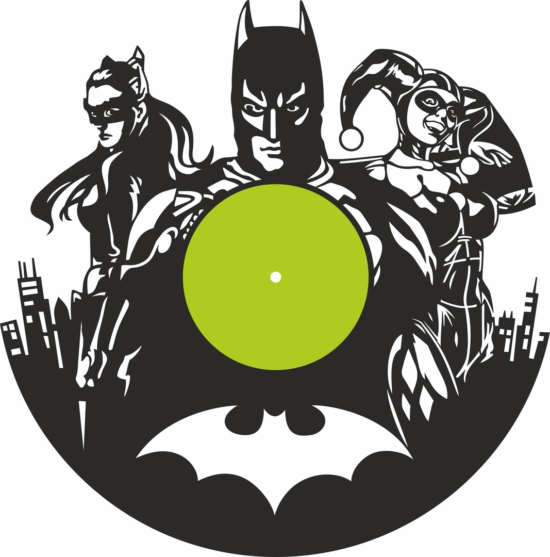 Laser Cut Batman Clock Free Vector