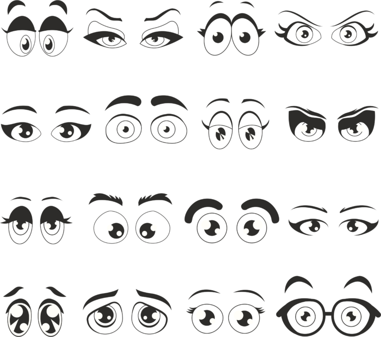 Cartoon Eyes Free Vector - FilesCnc.com