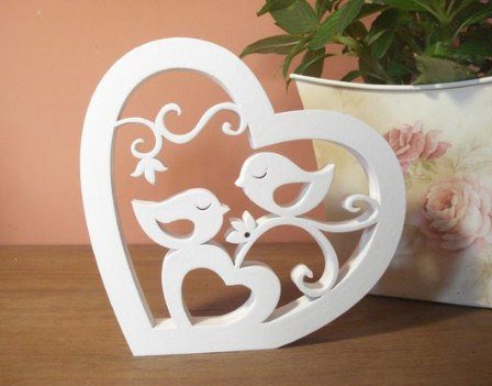 Birds In Heart DXF File