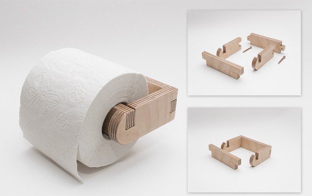 Toilet Roll Holder Laser Cut Free Vector - FilesCnc.com