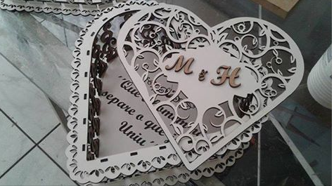 Laser Cut Heart Box Free Vector