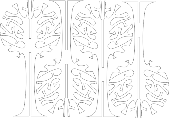 Deco Tree Wall lovi3 DXF File