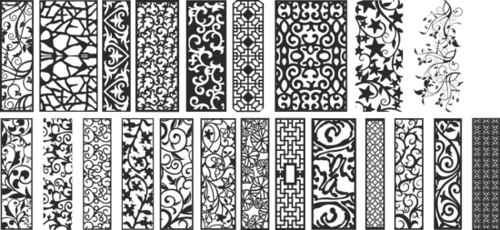 Modern Separators Panels Collection Free Vector