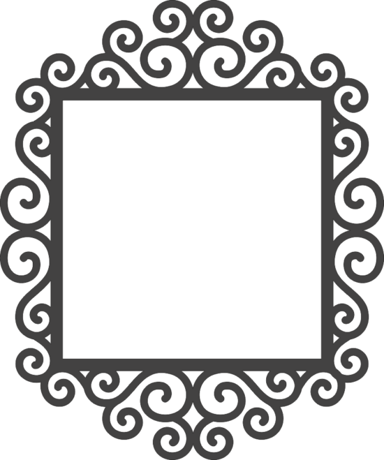 Swirly Frame DXF File