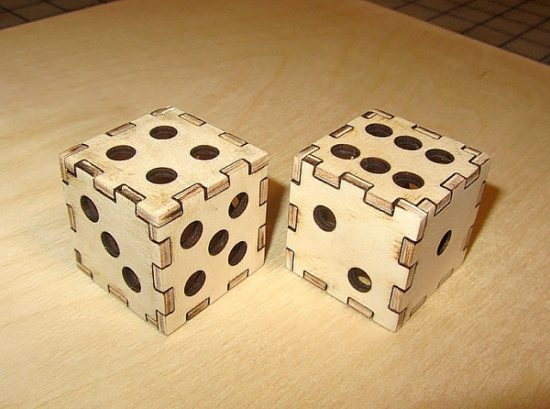 Laser Cut Dice DXF File