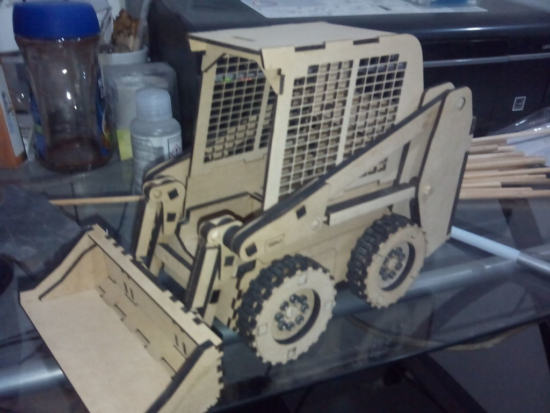 Mini Loader 3D Puzzle Pattern Lasercut Free Vector