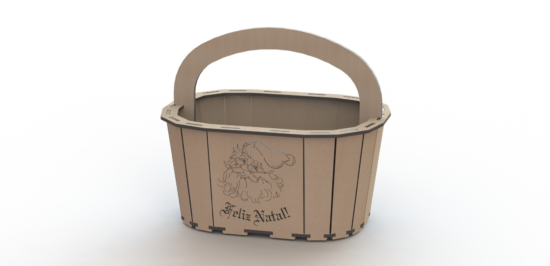 MDF Bucket Laser Cut Free Vector