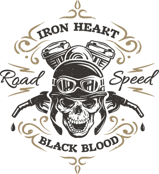 Iron Heart Print Free Vector