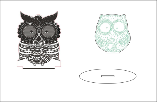 Sleepy-eyed Owl Night Light Free Vector