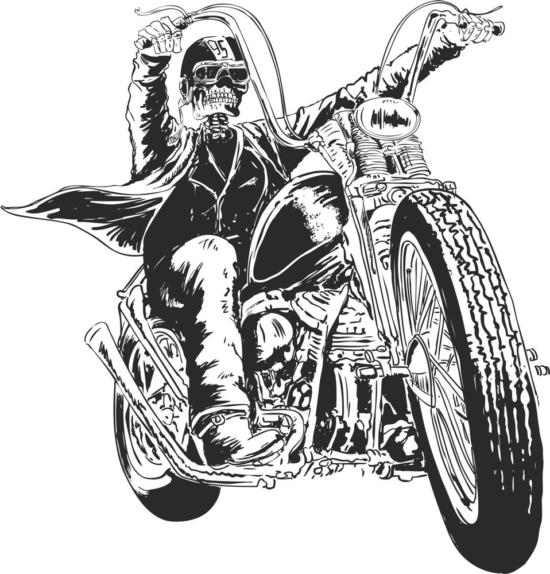 Motorcycle Vector Skull Free Vector