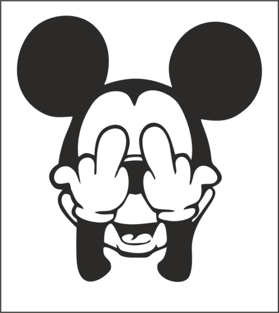 Mickey Sticker Free Vector