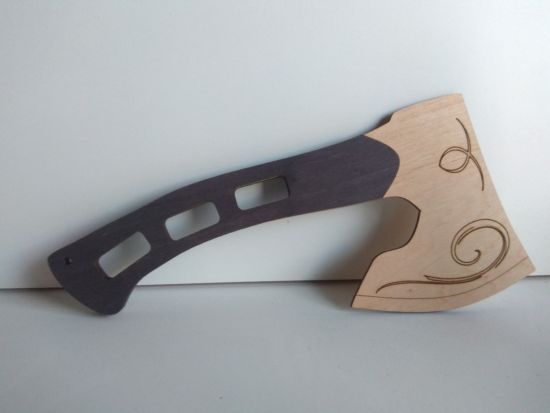 Laser Cut Wooden Axe DXF File