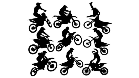 Motocross Vector Art Free Vector