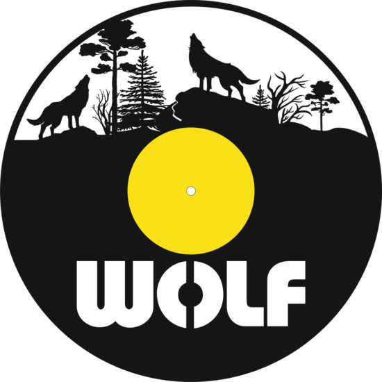 Laser Cut Wolf Vinyl Record Clock Template Free Vector