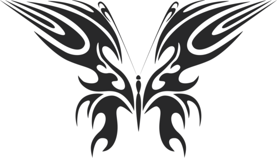 Tribal Butterfly Vector Art 49 DXF File