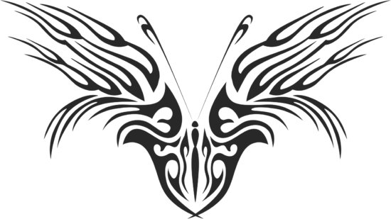 Tribal Butterfly Vector Art 46 DXF File