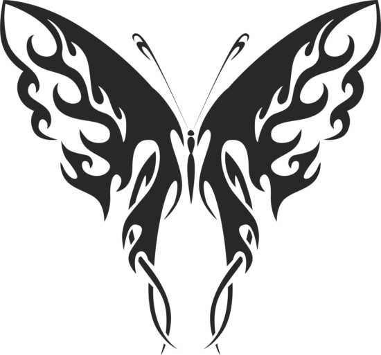 Tribal Butterfly Vector Art 41 DXF File