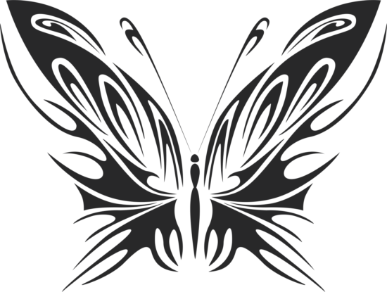 Tribal Butterfly Vector Art 40 DXF File