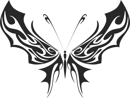 Tribal Butterfly Vector Art 35 DXF File