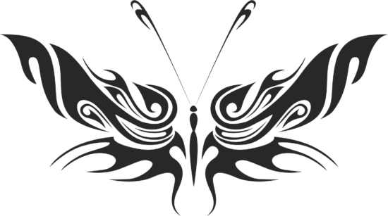 Tribal Butterfly Vector Art 34 DXF File