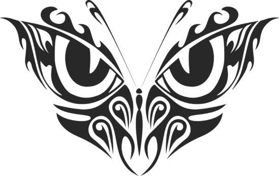 Tribal Butterfly Vector Art 33 DXF File