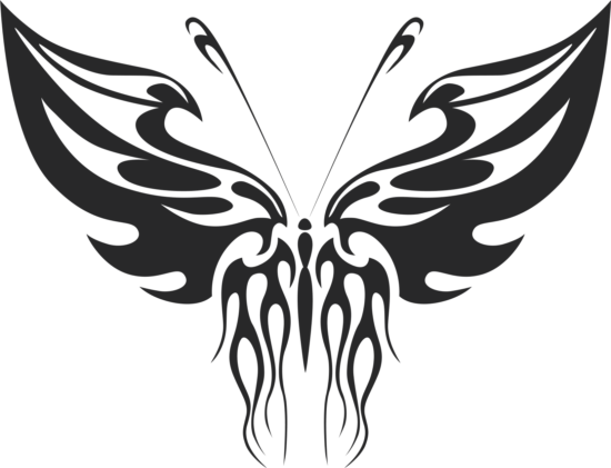 Tribal Butterfly Vector Art 32 DXF File