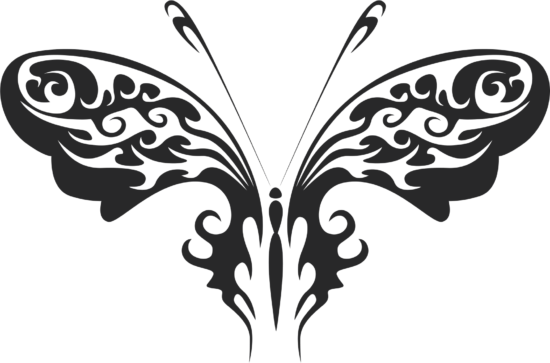 Tribal Butterfly Vector Art 30 DXF File