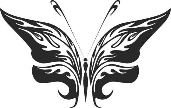 Tribal Butterfly Vector Art 25 DXF File