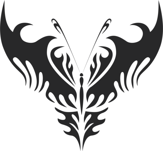 Tribal Butterfly Vector Art 24 DXF File