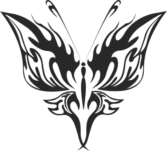 Tribal Butterfly Vector Art 21 DXF File