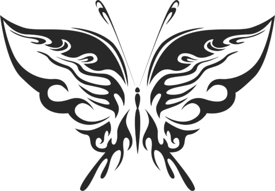 Tribal Butterfly Vector Art 19 DXF File