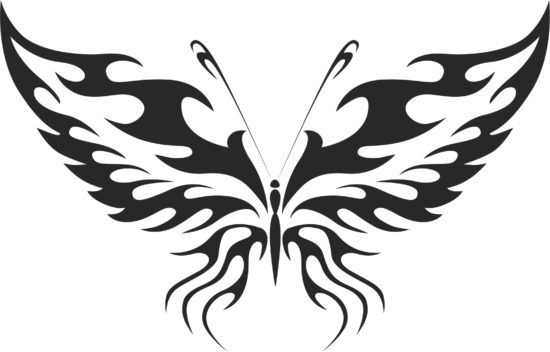 Tribal Butterfly Vector Art 11 DXF File