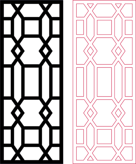 Decorative Room Divider Dxf Pattern Design DXF File