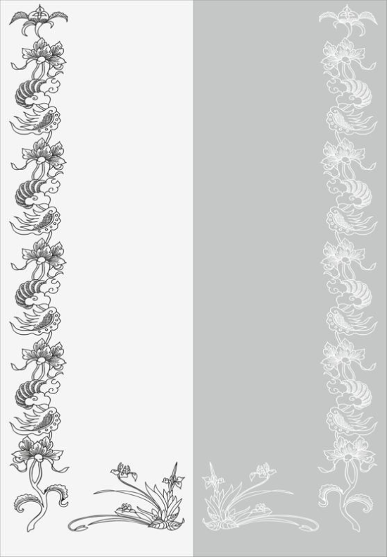 Floral Design Sandblast Pattern Free Vector