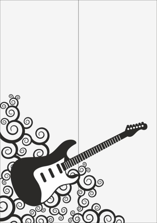 Guitar Sandblast Pattern Free Vector