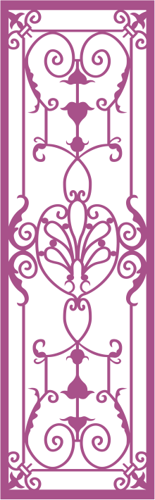 Wrought Iron Grille Pattern Free Vector