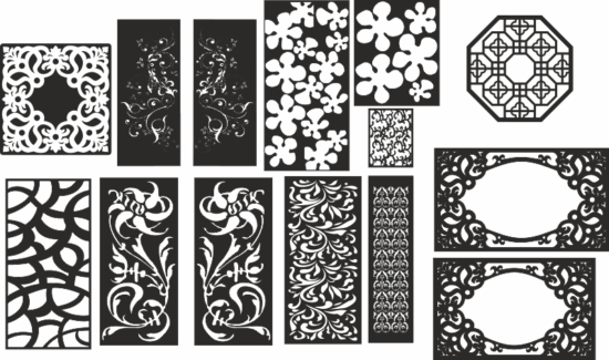 2d Lattice Vector Kit Of Decorative Dividers Free Vector