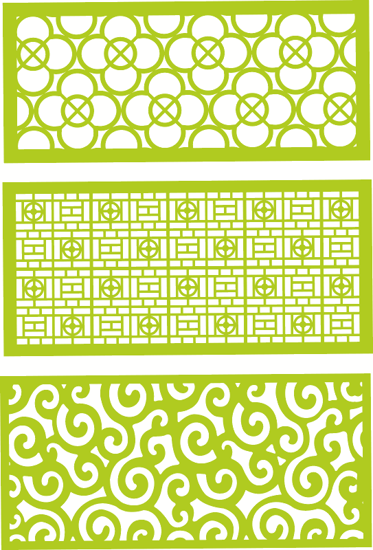 Decorative jali patterns Free Vector