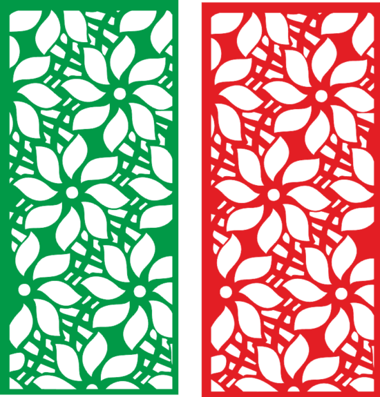 Flower partition screen Free Vector