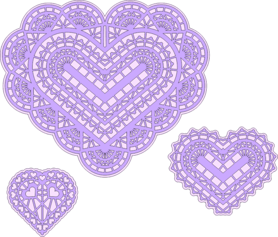 Three Hearts Free Vector